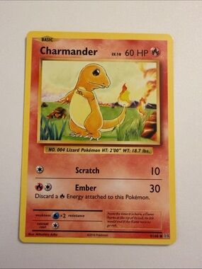 Charmander Pokemon Card 🔥 60 HP 🟡 9/108